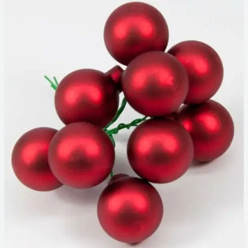 Kugel auf Draht rot matt D02cm x144