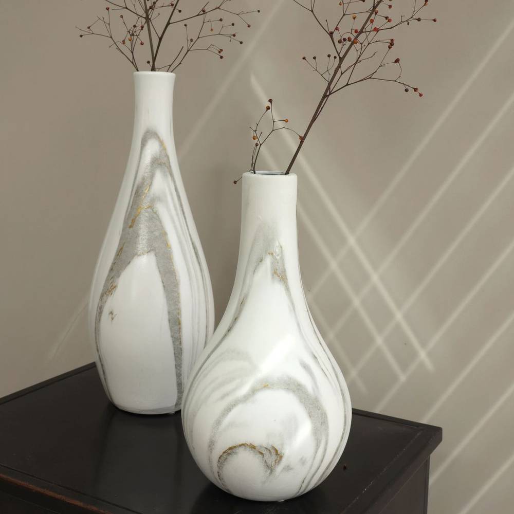 Keramik Vase Dazzle marmor D14cm H26cm 