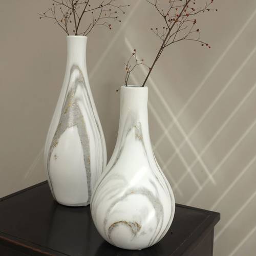 Keramik Vase Dazzle marmor D14cm H26cm 