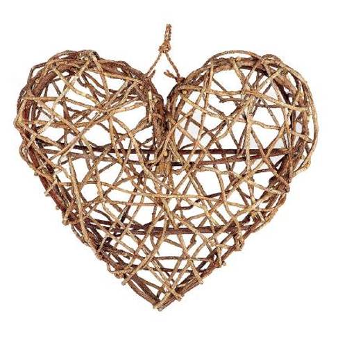 Hänger Herz Rebe natur D50cm H20cm
