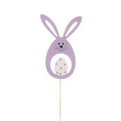 Kaninchen+Ei auf Stab lila L50cm 09cm