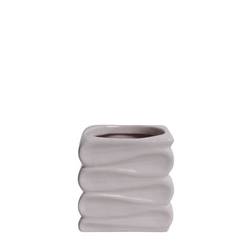 Keramik Topf Wave lila D09/12cm H11cm