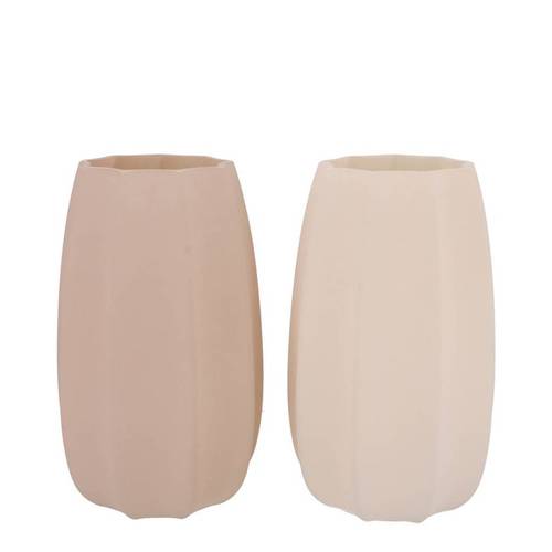 Keramik Vase Luxx sand 2/Set D14cm H18cm