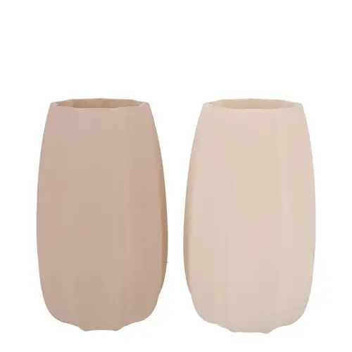 Keramik Vase Luxx sand 2/Set D14cm H18cm