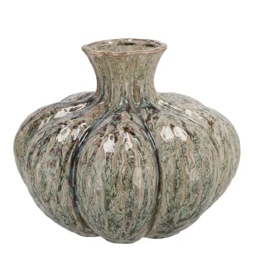 Keramik Vase Mika Nordic grün D20cm H16cm