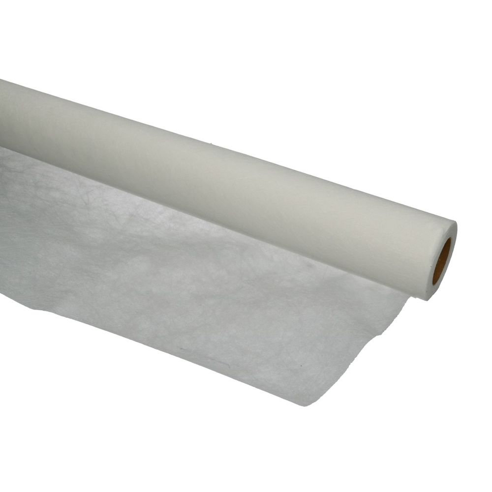 Dekostoff Rolle 75cm Faser Mistral weiss 20m