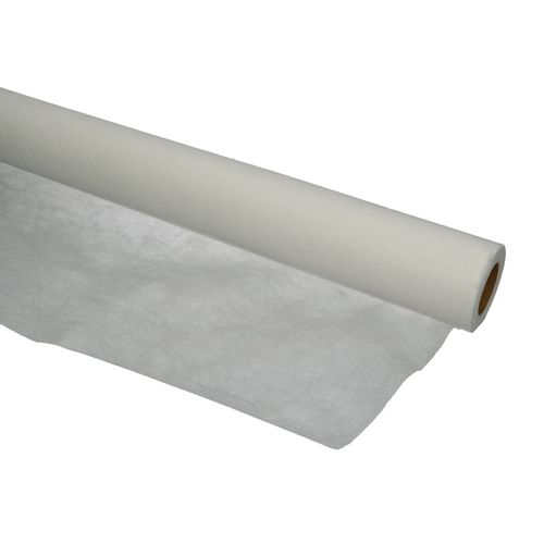 Dekostoff Rolle 75cm Faser Mistral weiss 20m