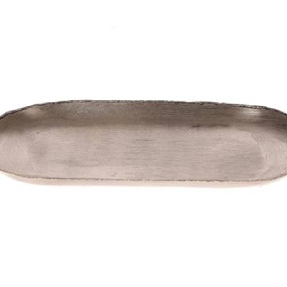Zink Schale silber 34x15x02cm