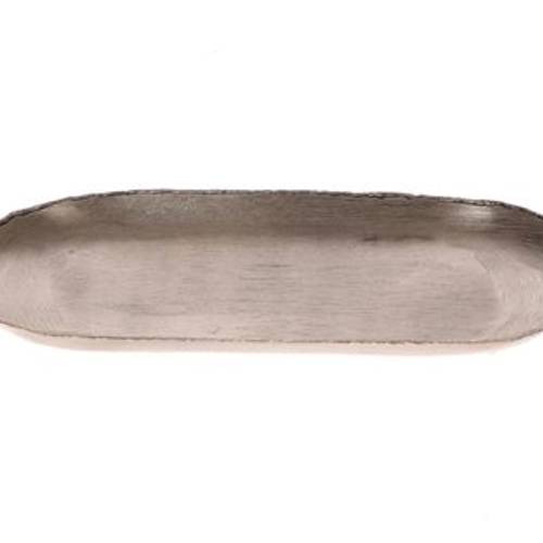Zink Schale silber 34x15x02cm