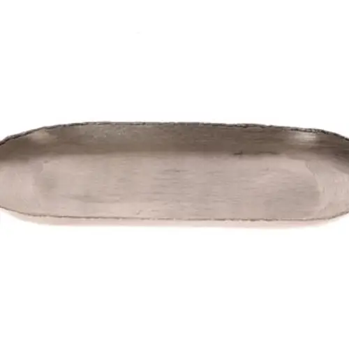 Zink Schale silber 34x15x02cm