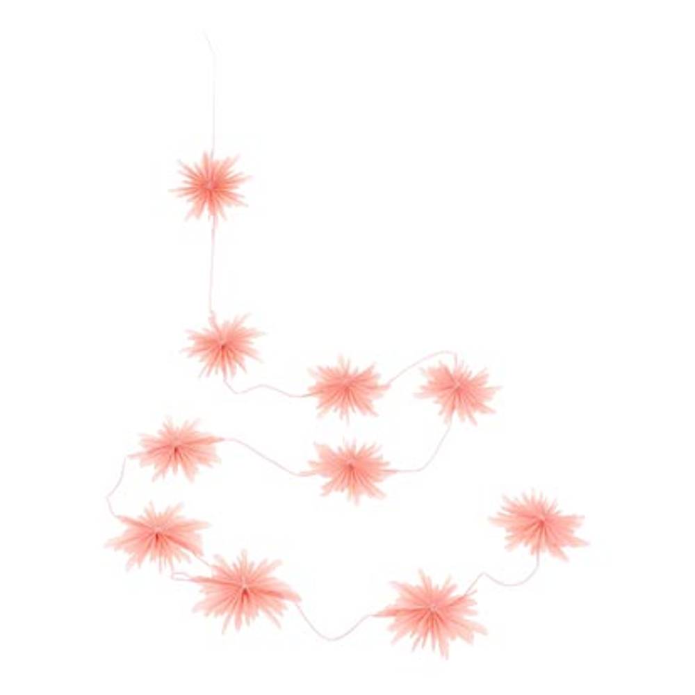 Girlande Blumen faltbar rosa L200cm