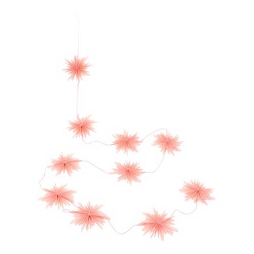 Girlande Blumen faltbar rosa L200cm