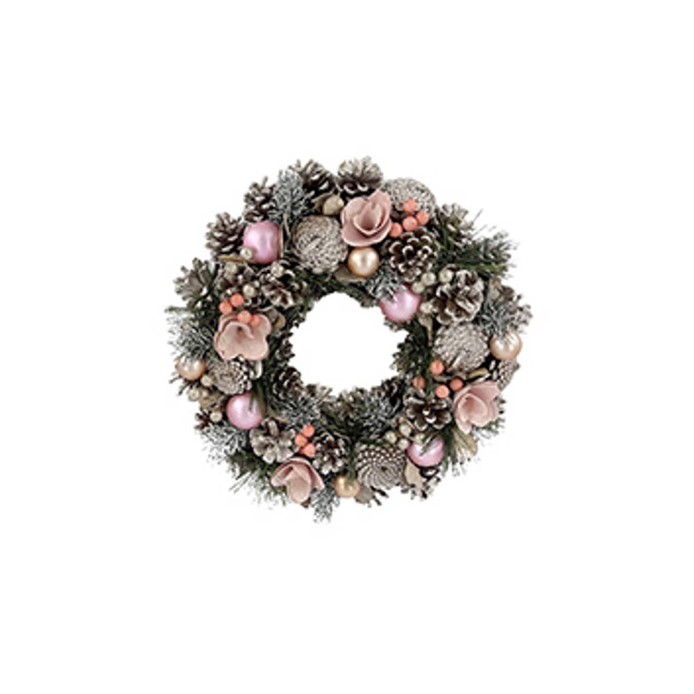 Wreath Ball rosa D35cm