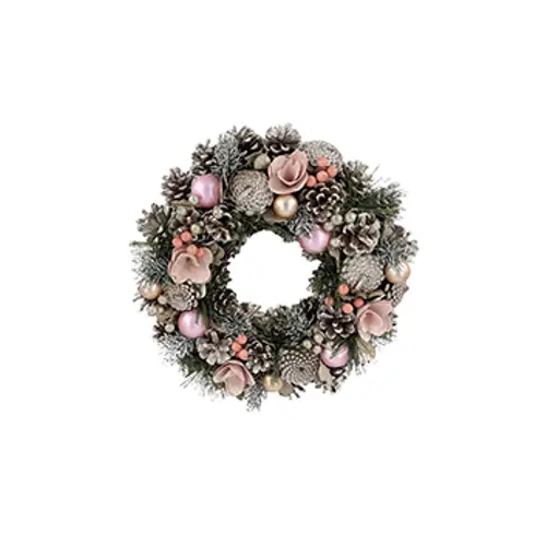 Wreath Ball rosa D35cm
