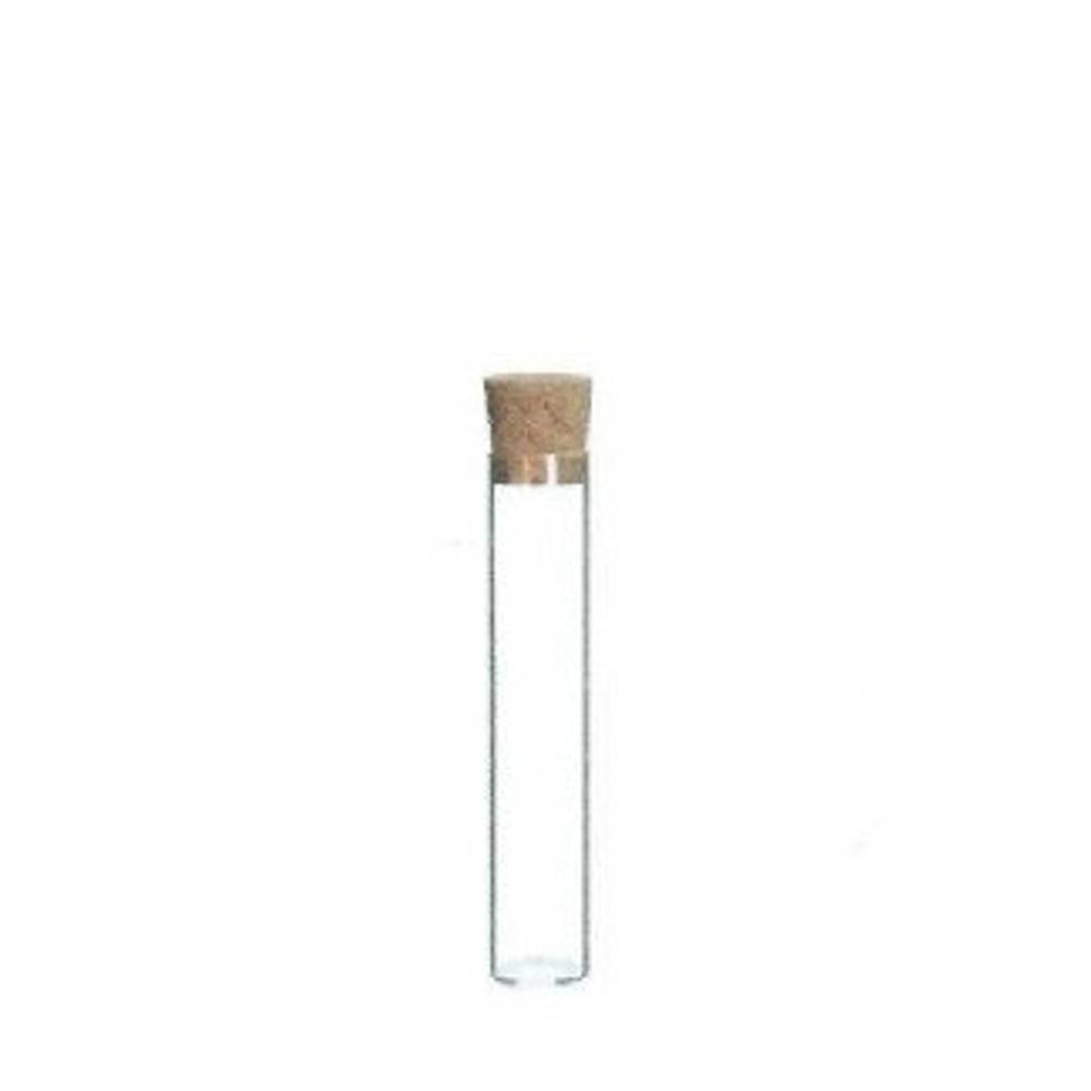 Glas Röhrenflasche mit Kork D02cm H10cm