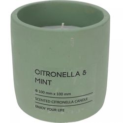 Citronellakerze im Übertopf grün d10cm h10cm