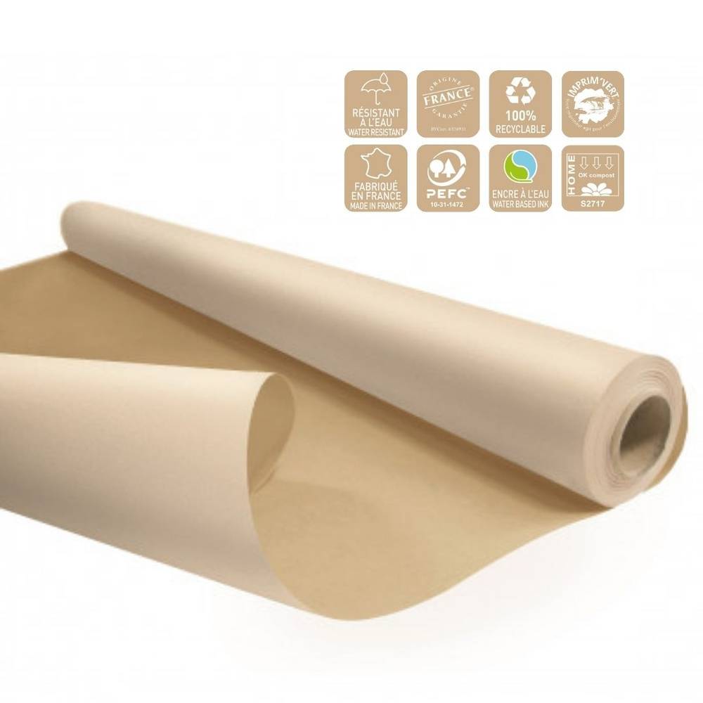 Papier Rolle Eco 80cm wasserb. Beige 25m