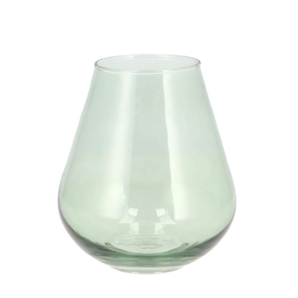 Glas Vase Mira Wide grün 14x14x15cm