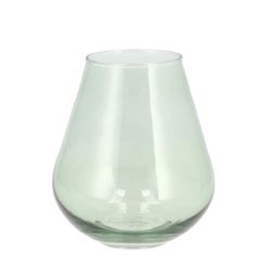 Glas Vase Mira Wide grün 14x14x15cm