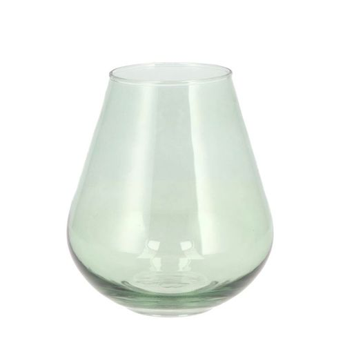 Glas Vase Mira Wide grün 14x14x15cm