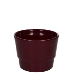 Keramik Übertopf Basic weinrot D11.5 H09cm