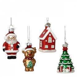 Hänger Kugel Weihnachten mix D09cm