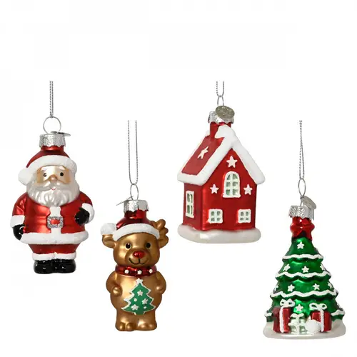 Hänger Kugel Weihnachten mix D09cm
