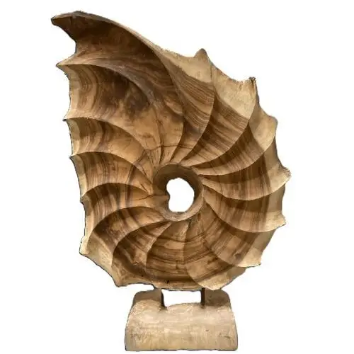 Teakholz Muschel natur 50x15x84cm