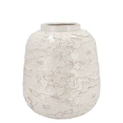 Keramik Vase Mika Nordic weiss D22cm H25cm