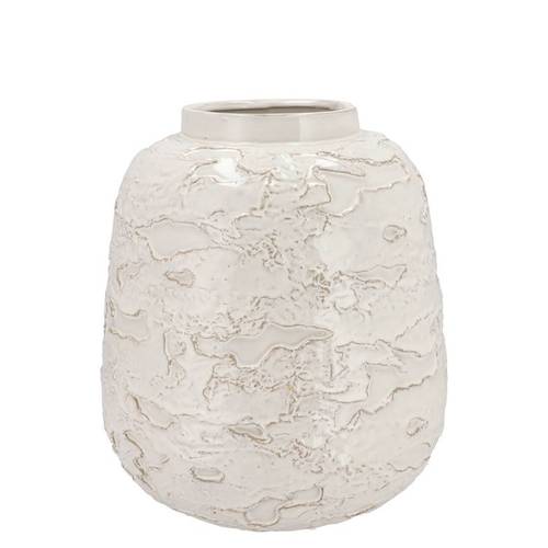 Keramik Vase Mika Nordic weiss D22cm H25cm