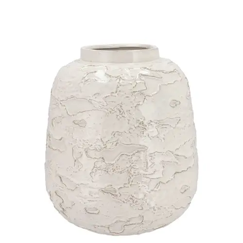 Keramik Vase Mika Nordic weiss D22cm H25cm