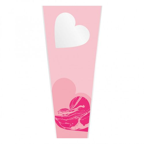 Tüte Marmor rosa 75x32x17.5cm x50