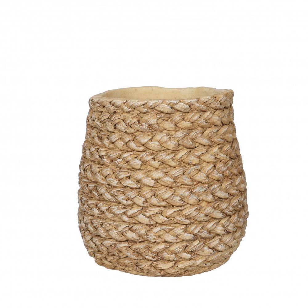 Keramik Übertopf Ibiza braun D16.5cm H15.5cm