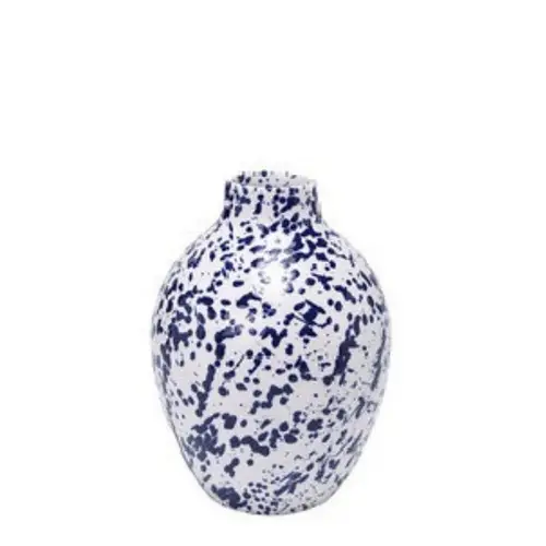 Keramik Vase Kalamos blau D17cm H23cm