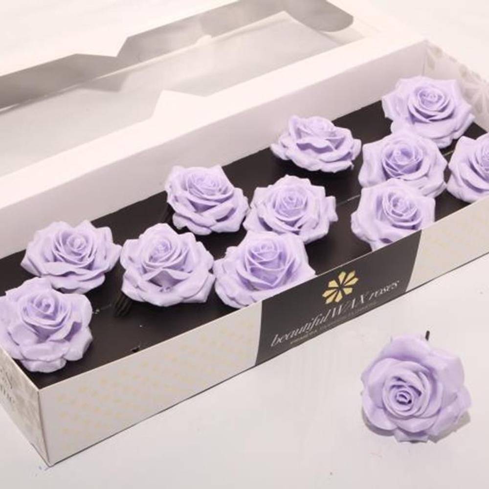 Seiden Wachs Rose milka D10cm (9372)