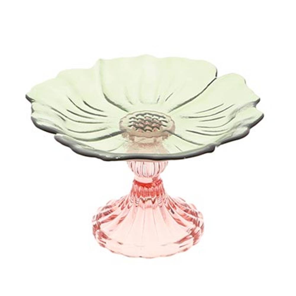 Glas Kuchenplatte Tivoli grün D16.5cm H10cm