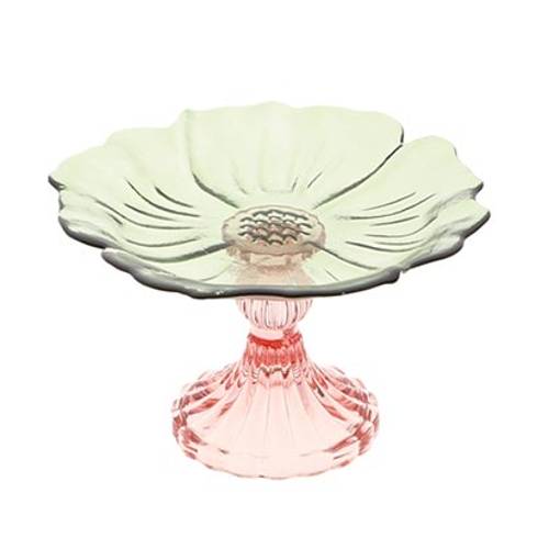 Glas Kuchenplatte Tivoli grün D16.5cm H10cm