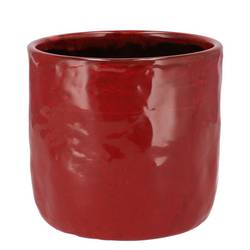 Keramik Übertopf Iron Stone rot D16cm H15cm