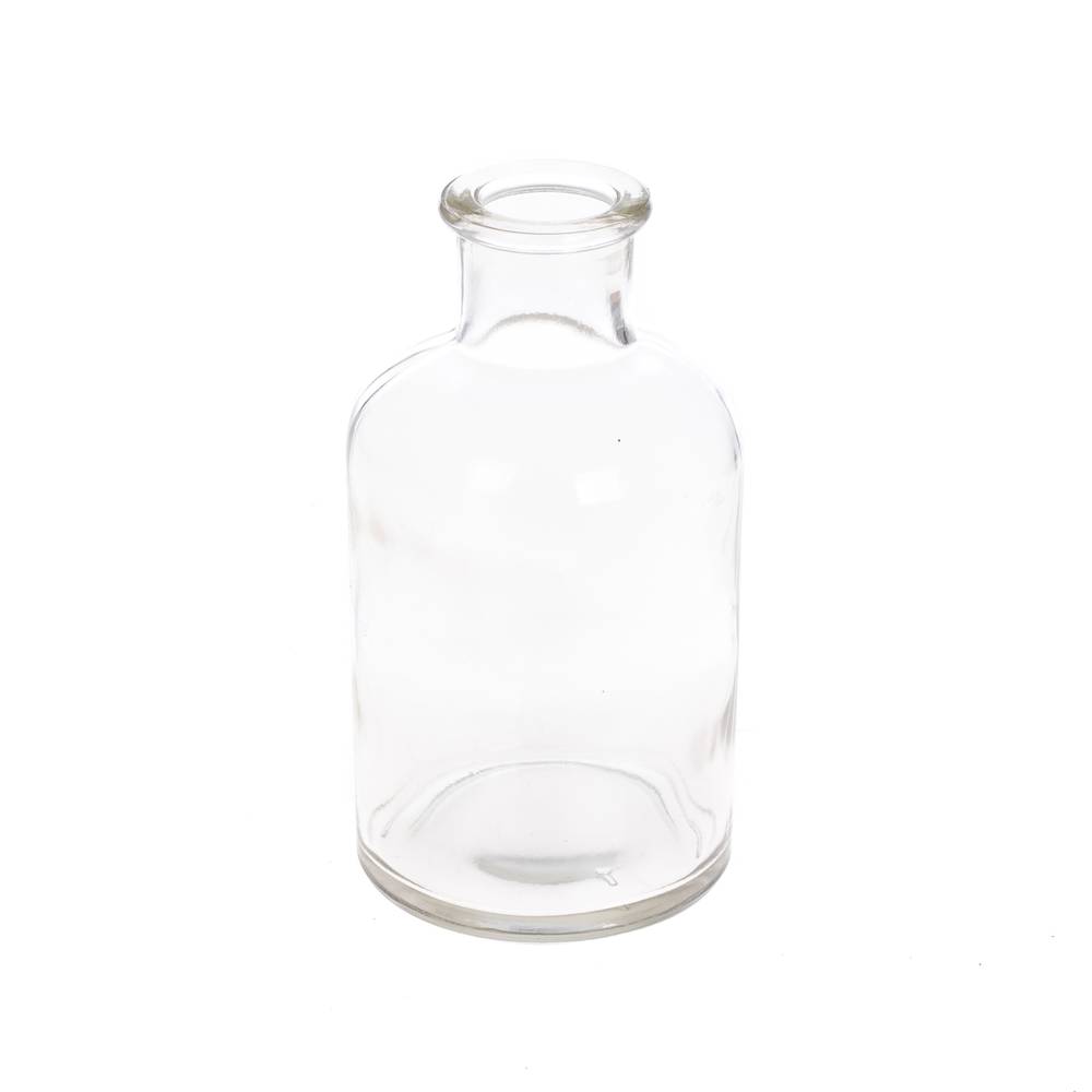Glas Flasche Rund D07cm H12.5cm