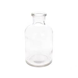 Glas Flasche Rund D07cm H12.5cm