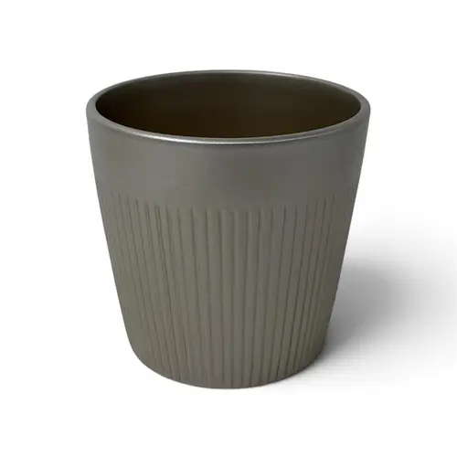 Keramik Übertopf Skagen silber D13cm H12.5cm