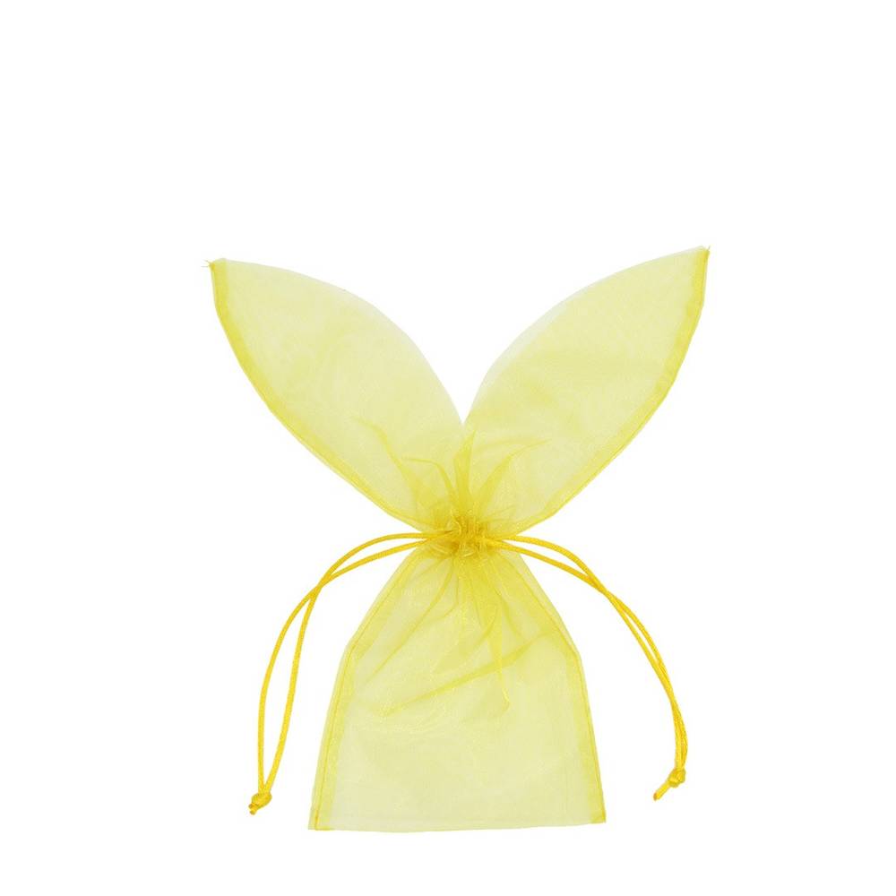 Tasche Organza Bunny gelb D11cm H27cm