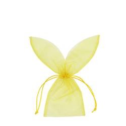 Tasche Organza Bunny gelb D11cm H27cm