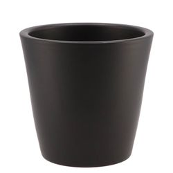 Keramik Übertopf Vinci schwarz matt D18cm H16cm
