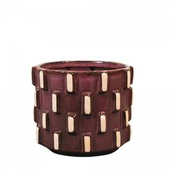 Keramik Übertopf Inez weinrot D15cm H13cm