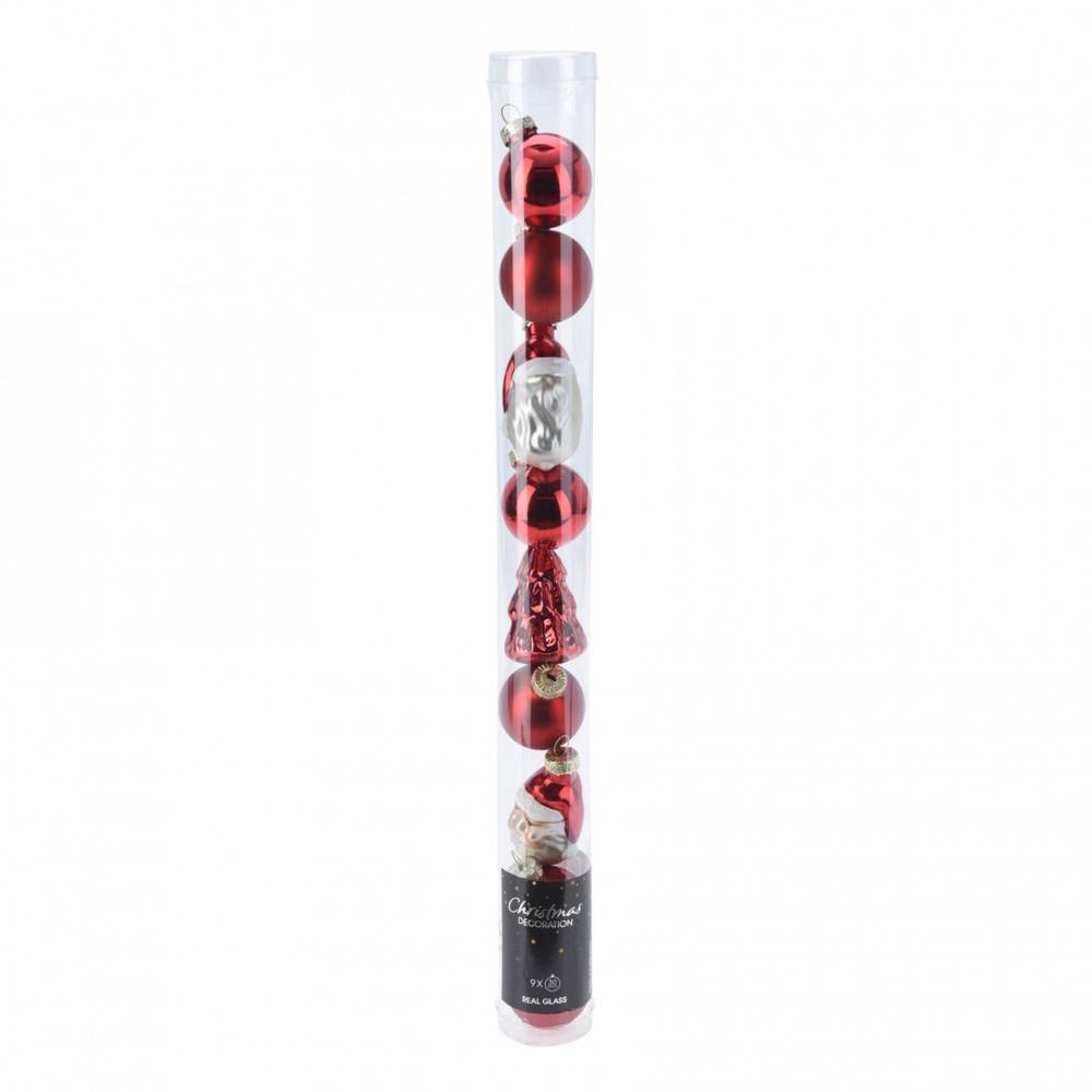 Kugel Deko mix rot  D03cm x9 