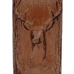 Glas Vase Hirsch braun D15cm H26cm