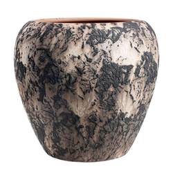 Keramik Übertopf Doug rosa D29cm H26cmm