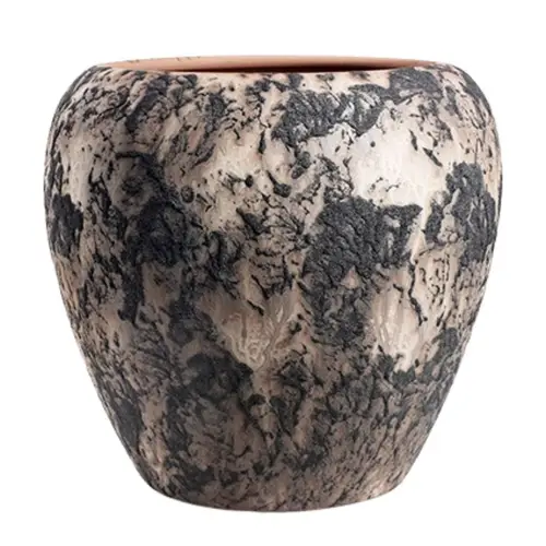 Keramik Übertopf Doug rosa D29cm H26cmm