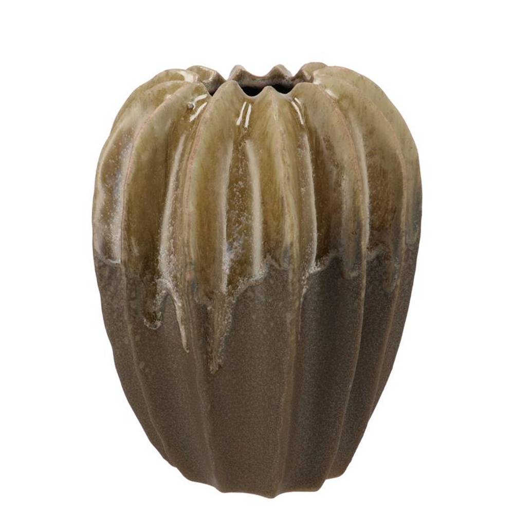 Keramik Vase Dion Structure braun 20x20x23cm
